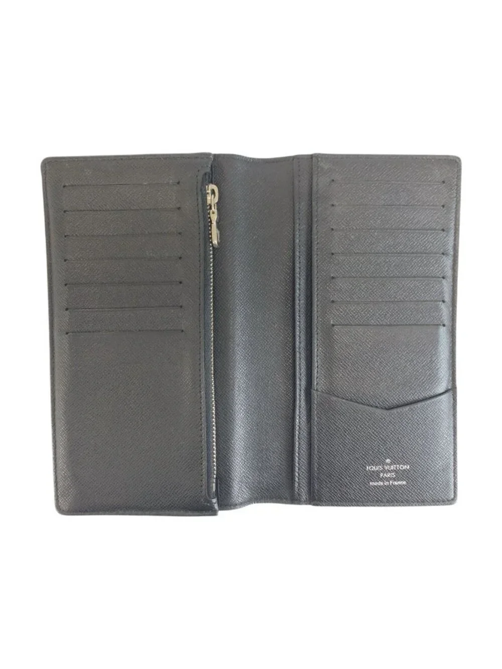 Louis Vuitton Damier Graphite Portefeuille Brazza Black Gray Wallet